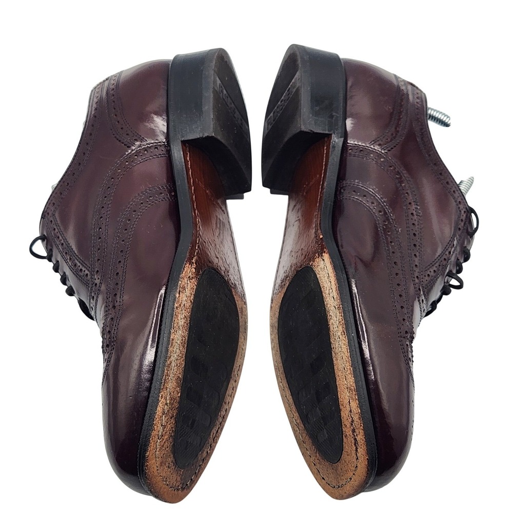 Florsheim Men's 9.5 D Lexington Burgundy Leather Wingtip Oxford Dress Shoes